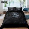 Orangutan Duvet Cover Cute Monkey Bedding Set Polyester Tropical Botanical Animal Print Comforter Cover