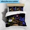 3PCS Fnaf Character Collage 3pcs Bedding,Including 3PCS Duvet Cover And 2pcs Pillowcases Perfect for Christmas,Ideal for Bedroom, Dormitory