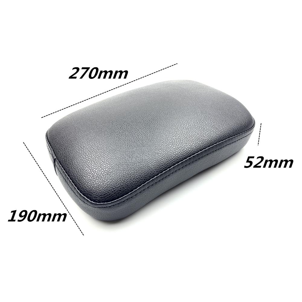 Für Harley Dyna Sportster Touring Cruiser Chopper Custom PU Leder Rechteck Hinten Sozius Beifahrer Pad Sitz 8 Saugnäpfe