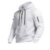 Men S Casual Fleece Lined Hooded Pullover Sweatshirt Multiple Zipper Pockets Plus Size