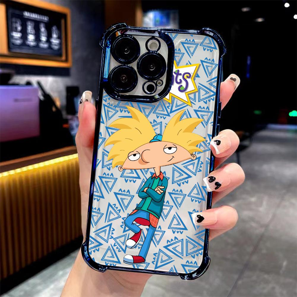 Cartoon Adventure R-Rugrats Plating Phone Case For IPhone 16e 16 15 14 13 12 11 Pro Max X XR XSMax 7 8 Plus Anti-Fall Back Cover