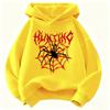 Kids Hoodie Spider Web Hunting Print Boys Girls Long Sleeve Pullover Children Casual Sweatshirt