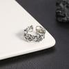Verstellbarer Offener Ring Herren Damen Vintage Kreuz Blume Geometrisches Design Beschichtetes Kupfer Finger