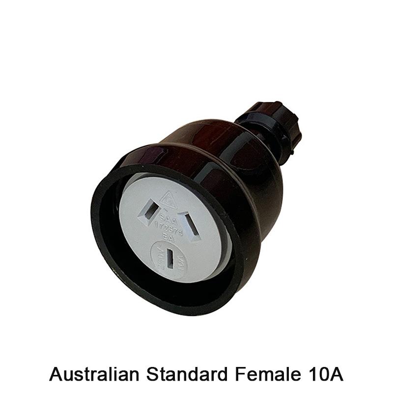 1/2PCS Plastic Rewirable Plug Socket Australian Female Socket 3 Prong Electrical Socket Grounded Rewire Socket DIY Assembled