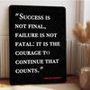 Winston Churchill Quote Metal Wall Art Success Is Not Final Inspirational Home Office Decor Motivational