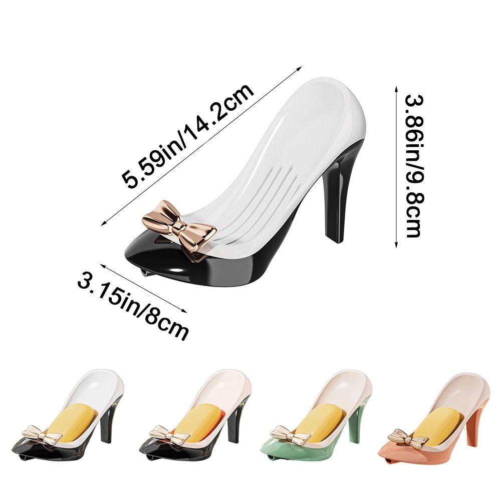 Draining High Heels Shape Soap Container Plastic Soap Drain Case Funny Soap Dish  Bathroom