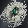 Owl Shape Fancy Pendant 123 Ct Natural Gemstone Green Jadeite Jade Silver 925 P-2075-S