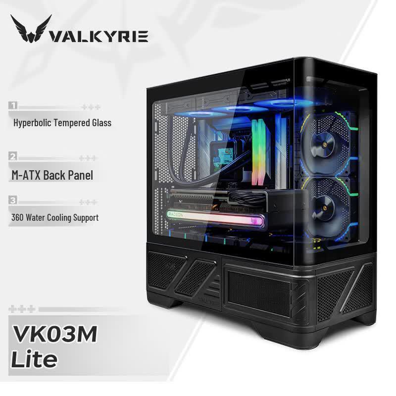 Valkyrie VK03-M Panoramic Curved Glass Gaming PC Case