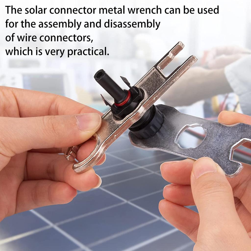 4pcs Connector Spanner Solar Panel Connector Disassembly Tool Wrench Portable PV Connector Wrench for Solar Panel Cable Assembly