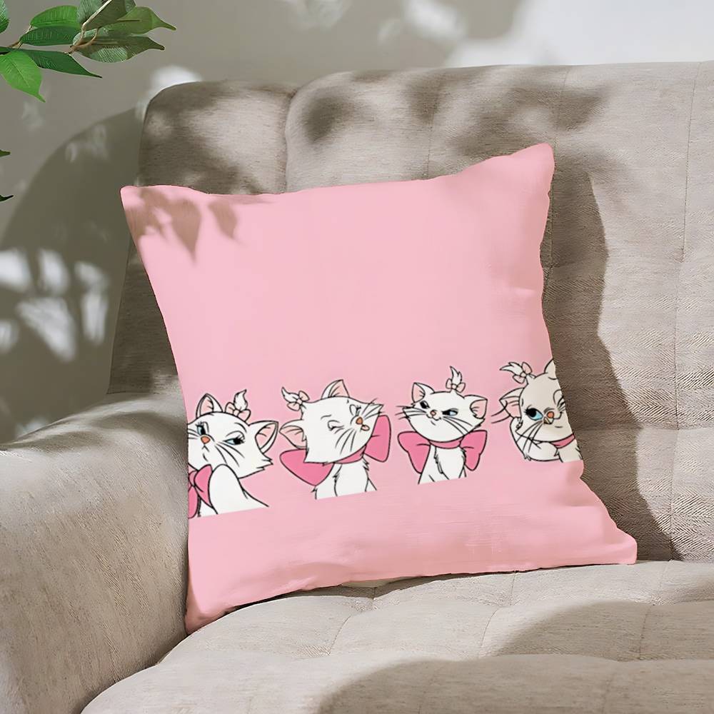 Cute TThe AAristoCatseS Throw Pillow Covers Pattern Cushion Cover Suitable For Sofa Bedroom Car Pillow Cover