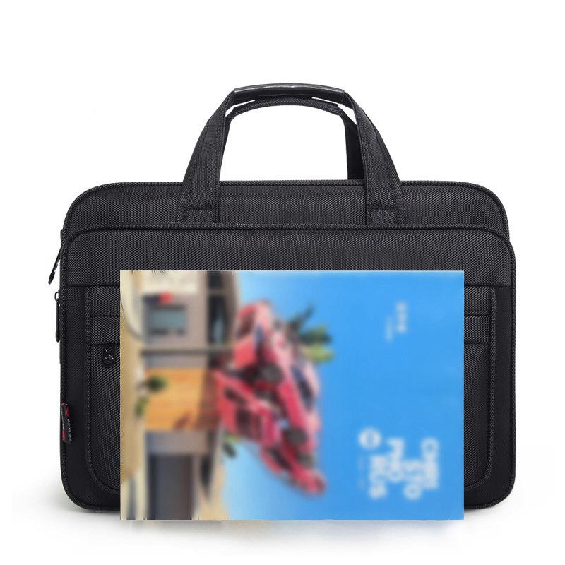 Unisex Water-Resistant Oxford 15.6" Laptop Briefcase - Large Capacity Business Handbag with Shoulder Strap