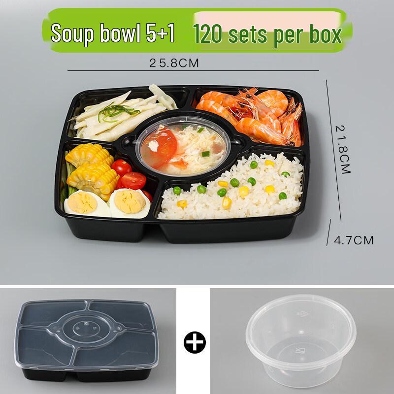 Disposable Square Multi-Compartment Meal Boxes
