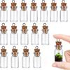 16 Pcs Mini Glass Bottles with Cork Stoppers - 1.5ml Small Empty Containers, Tiny Glass Jars with Lids, Spell Jars Ing Bottles Message Glass Bottles