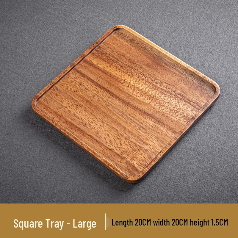 Tavă versatilă din lemn de nuc japonez – Ideală pentru servirea ceaiului, fructelor sau pizzei în hoteluri