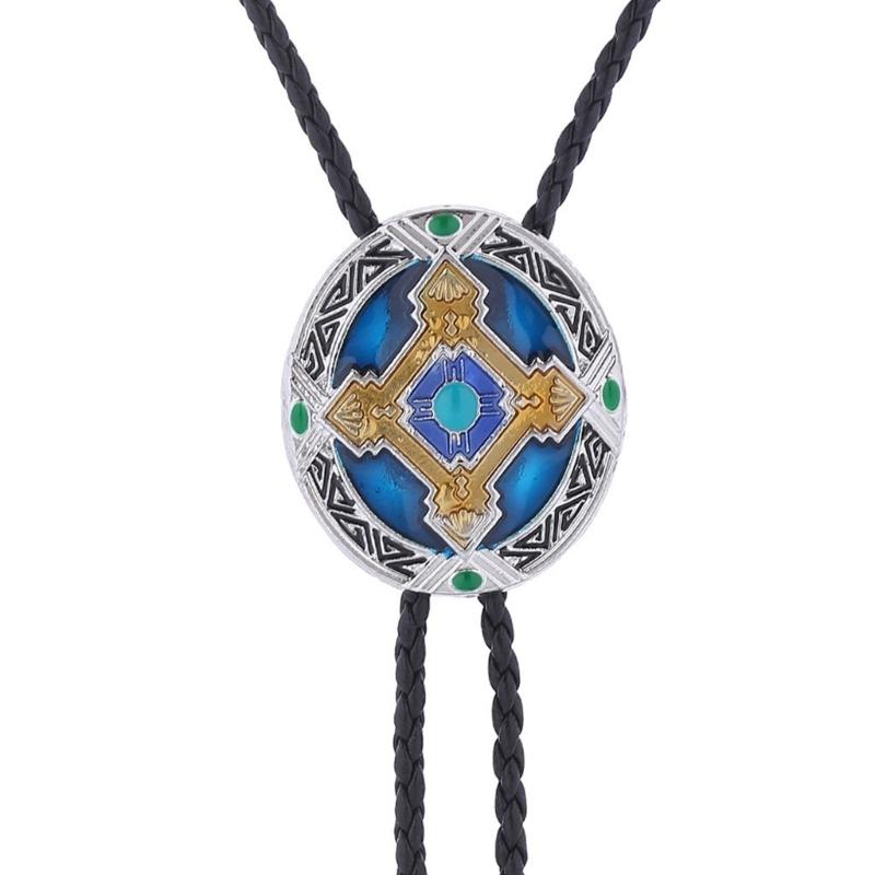 Western Cowboy Bolo Tie Totem Necktie  Lariat Necklace Costume Accessory Bolo Tie Western