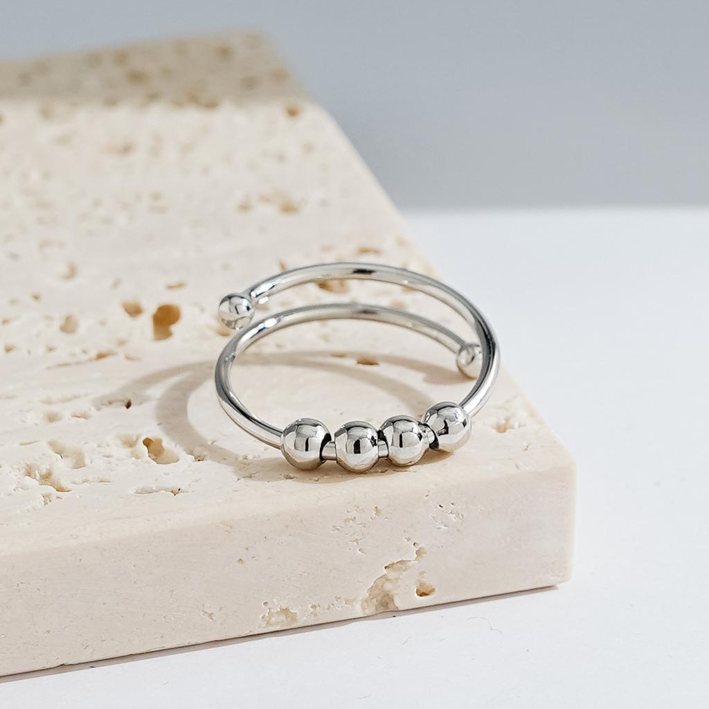 Creative Geometric Beaded Rings For Men And Women Stress Relief Fashion Jewelry Accessories