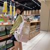 Schoolbag Small Fresh Polka Dot Backpack Female High School Student Lightweight Backpack Simple Junior High School Student Schoolbag Ins Niche