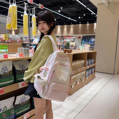 Mochila escolar pequeña fresca de lunares para estudiante de secundaria mochila ligera para estudiante de secundaria mochila simple para estudiante de secundaria ins nicho