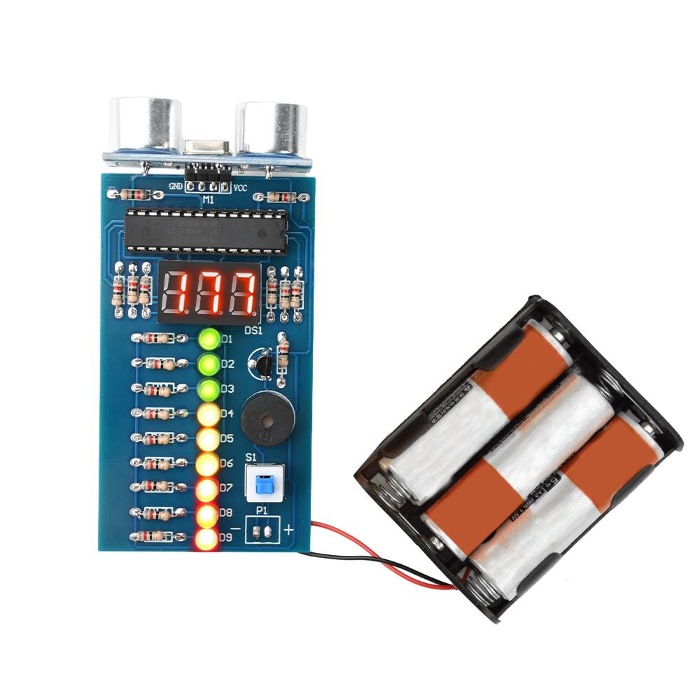 DIY Ultraschall-Entfernungsalarm-Bausatz Alarm Ultraschall-Entfernungsmesser Alarmmodul Ultraschall-Entfernungsmesser Löt-Übungsbausatz