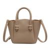 Fashionable Women PU Leather Pack  Summer New Simple Solid Color Crossbody Bag Casual Female Handle Bucket Bags