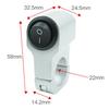 2-Wire 7/8In Aluminum Alloy Motorcycle Handlebar Headlight On/Off Switch