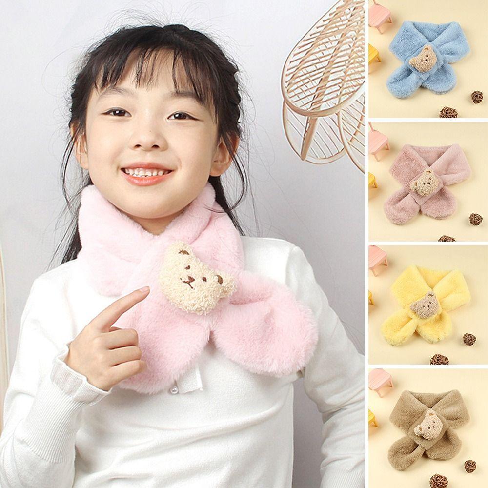 Thick Kids Winter Scarf Warm Plush Scarf Fashion Baby Shawls  Outdoor