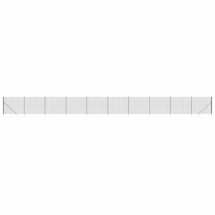 VidaXL Clôture en Treillis Métallique et Ancrage, Panneau de Clôture Décoratif, Barrière de Protection Jardin Patio 154252
