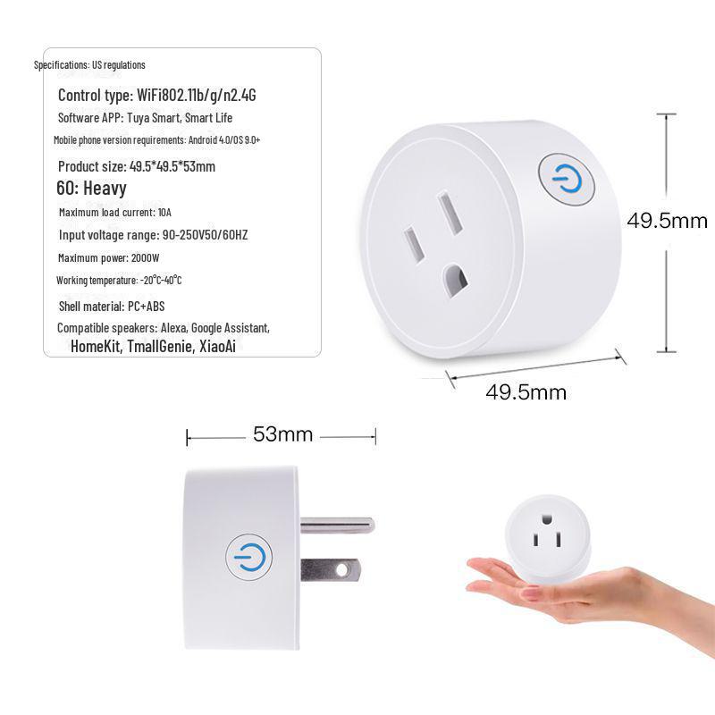 Priză inteligentă Tuya WiFi și Bluetooth cu control vocal Alexa și HomeKit