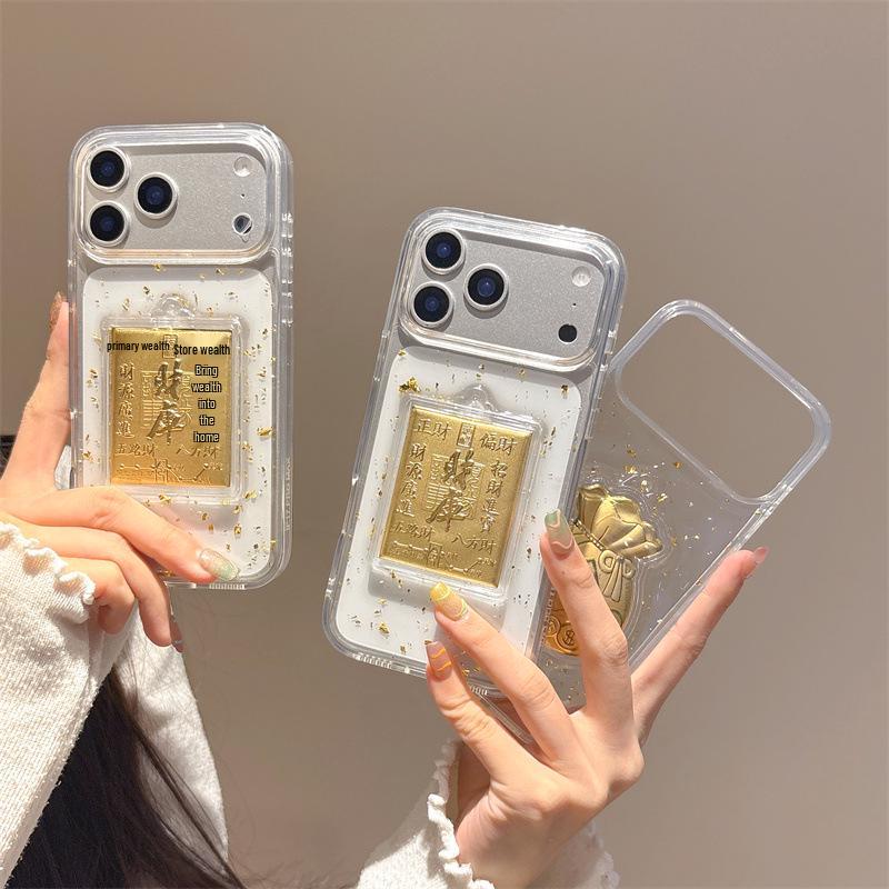 Gold Foil Soft Phone Case for iPhone 13/14/17/17PM/16 Promax