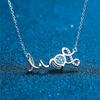 Collana con ciondolo Moissanite 1CT Lab Diamond Forever Love per donne e ragazze Anniversario Nozze Natale Regalo Gioielli
