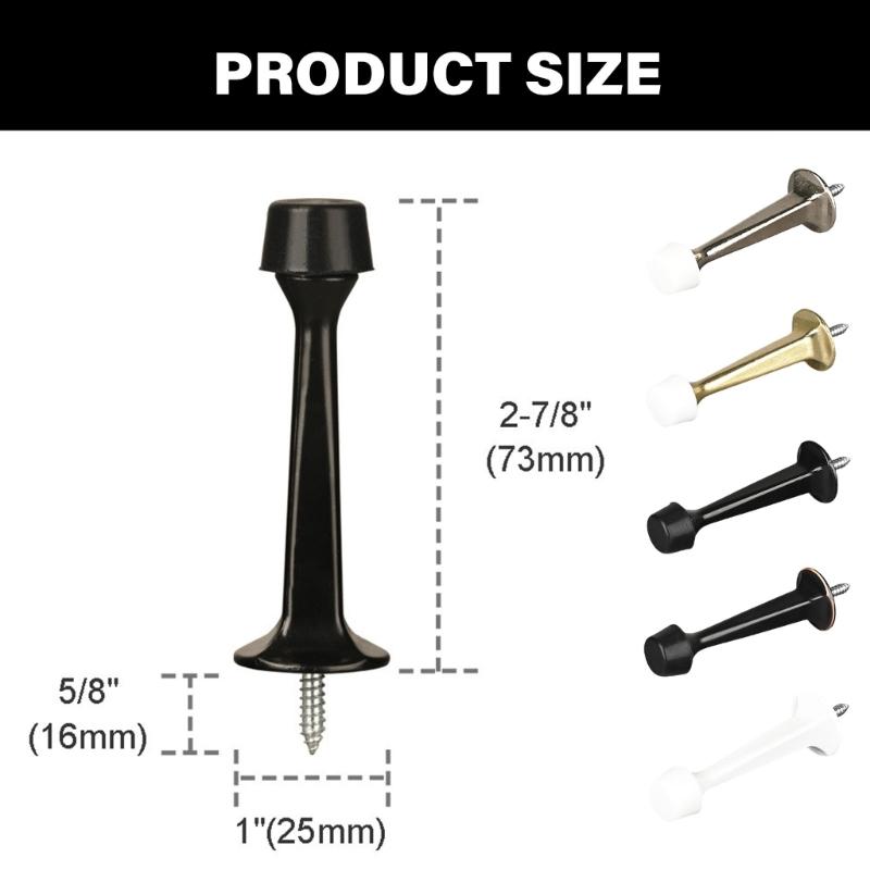 Zinc Alloy Door Stoppers Wall Mounted Door Stop Protectors Wall Protectors Door Hardware for Indoor Outdoor Enduring