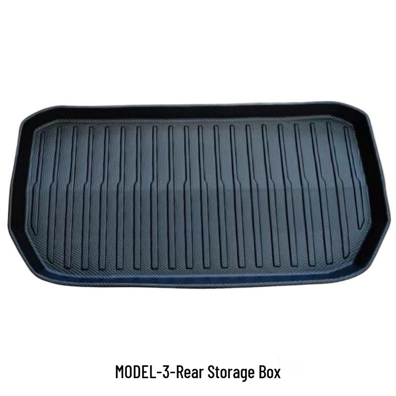 TPE Car Floor Mats for Tesla Model 3 (2021-2023) - Includes Front and Rear Trunk Mats, Thermoformed Design