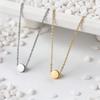 Fashion Peach Heart Pendant Necklace Round Heart Pendant Necklace Stainless Steel Simple Jewelry Women's Party Lover Gift