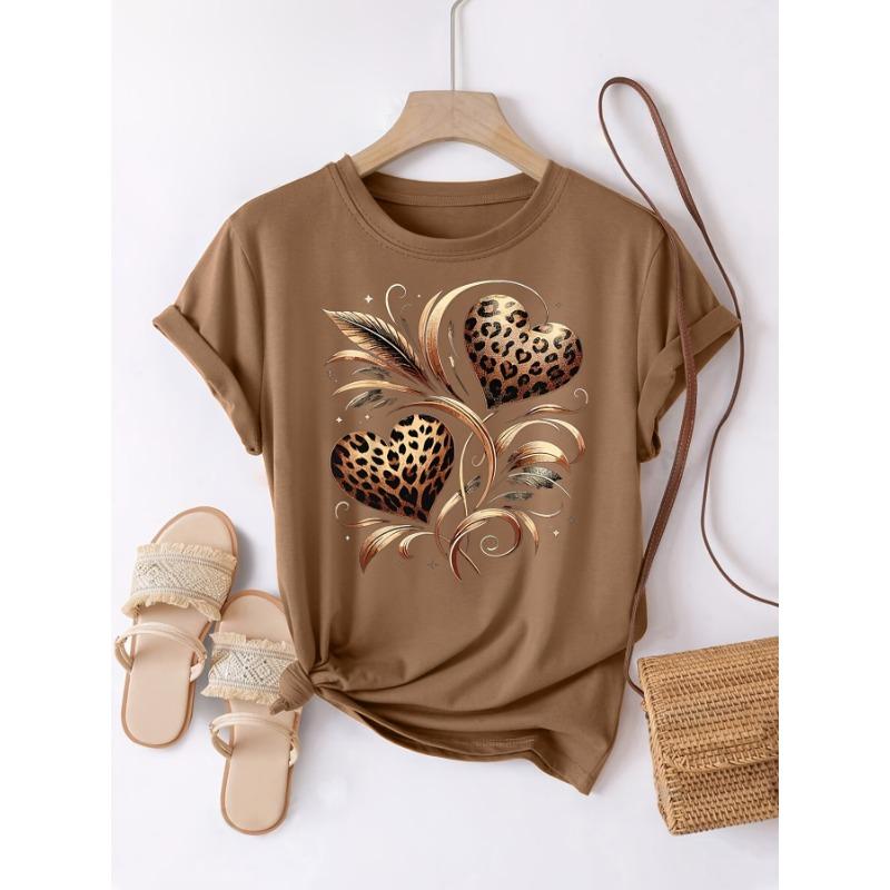 Spring and summer comfortable short-sleeved casual tops, women s short-sleeved T-shirts S