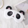 Unicorn Ears Plush Eye Mask with Embroidered Rabbit Design for Sleep Shading