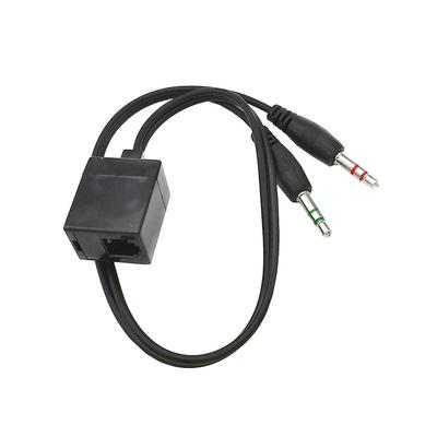 Headset Cable Adapter Dual DC 3.5mm Compatible Conversion Line Wear Resistant Headsets Converter Living Room Office