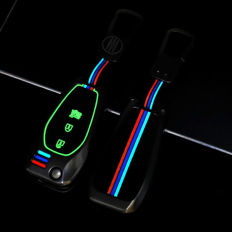 Metal Car Key Fob Full Cover Case Bag Shell Skin Key Chain Holder for Chevrolet Cruze Spark Sonic Camaro Volt Bolt Malibu Trax