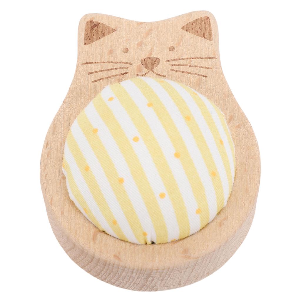 Sewing Pins Cushion Set 80PCS Straight Quilting Pins and Wooden Base Needle Pincushion with Storage Case