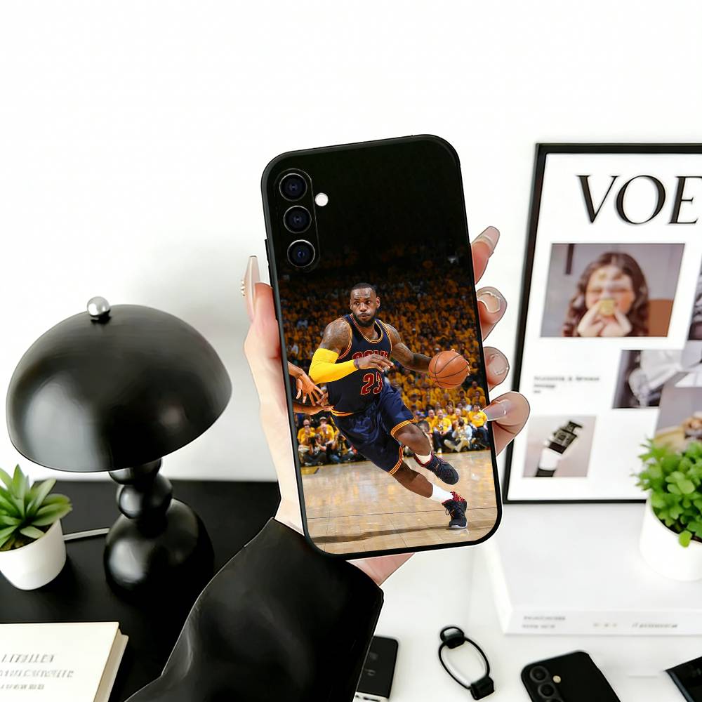 

L-LeBron J-James Phone Case For Samsung Galaxy A73,A72,A71,A70,A53,A52,A51,Others Soft Black Cover Samsung a13 5g