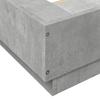 Bed Frame with LED Lights Concrete Grey 90 x 200 cm Engineered Wood