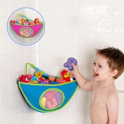 Non-Toxic New Cute Animal Bath Toys Kids Baby Tidy Storage Suction Bathroom Bathtub Doll Hanging Bag Basket Mesh Storage Bag Water Toys