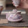 120ml Hand Painted Hydrangea Porcelain Kettle Purple With Handle Small Teapot Tea Ceremony Set Tea Jasmine Teaware Type