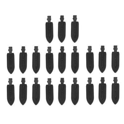 21pcs Hairdressing Makeup Hair Clip Women Home Salon Black Leaf Shaped Hair Barrettes for Hairstyle