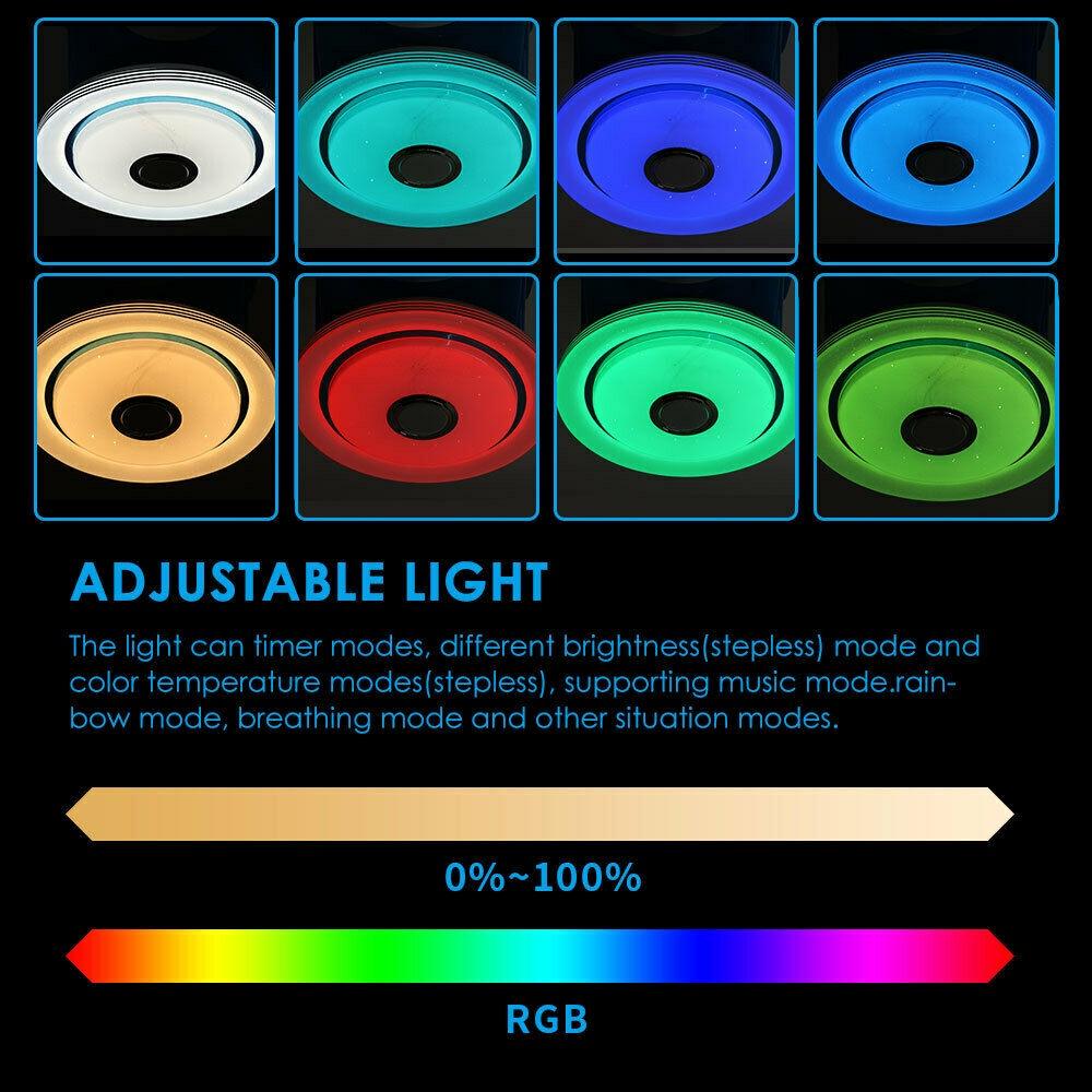 200W WiFi Modern RGB LED Ceiling Light APP Intelligent Control Home Lighting Bluetooth Music Light Bedroom Smart Ceiling Lamp