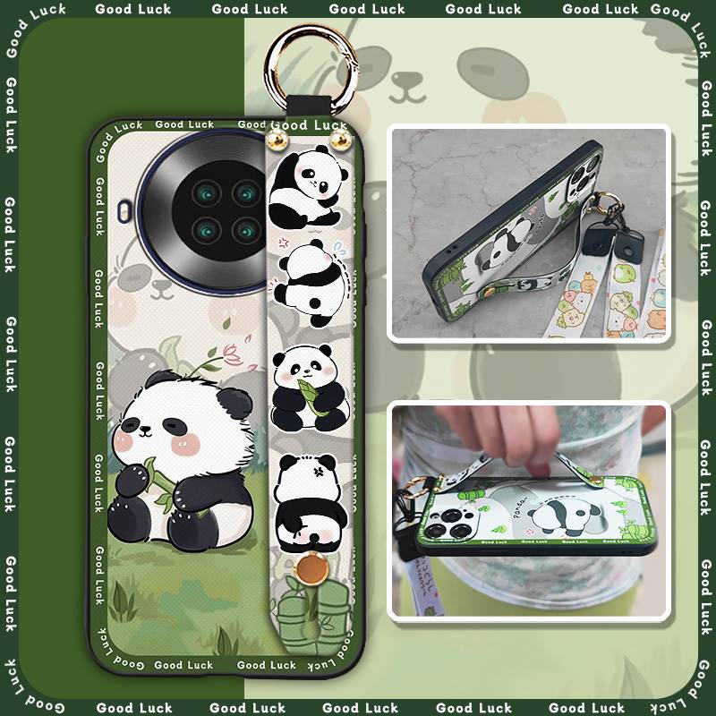 Dirt-resistant Cartoon Phone Case For Cubot Note20 Phone Holder Wristband Waterproof Panda Soft case Anti-dust Cute Ring