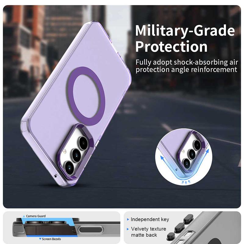 For Samsung Galaxy A55 For Magsafe Magnetic Phone Case For Samsung Galaxy A55 TPU Shockproof Candy Color Wireless Charge Cover