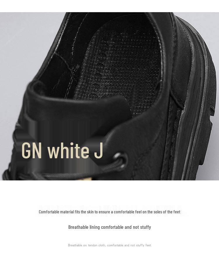 2025 Men's Autumn Leather Low-Top Martin Boots - Soft Sole Casual Workwear Shoes.