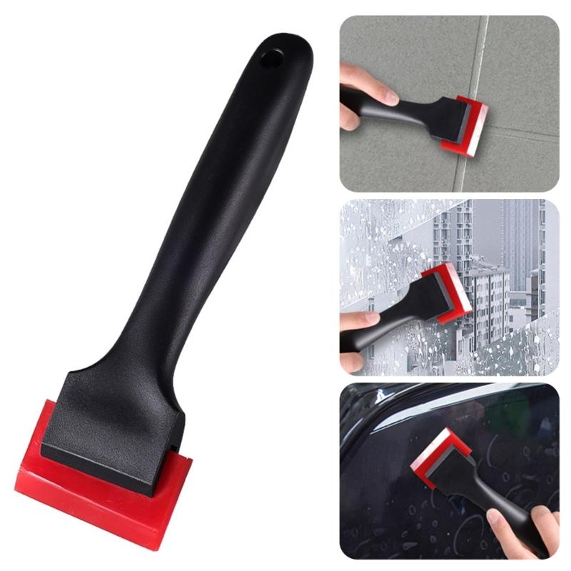 Rubber Ice Scrapers Multipurpose Scrubber for Kitchen Bathroom Car Window and Floor Grout Maintenance Cleaning Tool