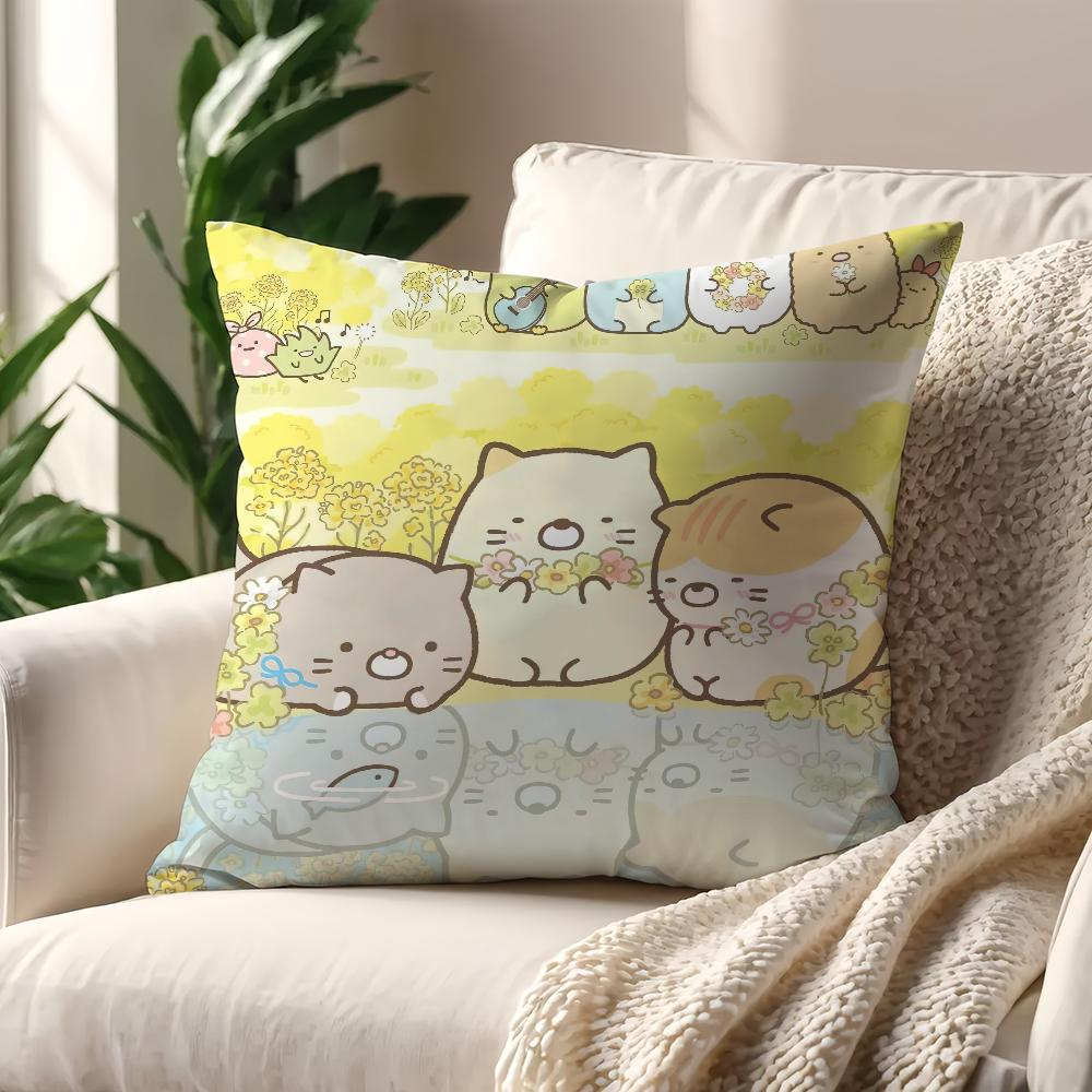 Cartoon S-Sumikko G-Gurashi cushion cover Pillow Sofa Printing Decoration Room Home Office Coffee Shop Car Nordic Simplicity