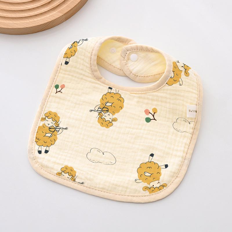 Weiches sechslagiges Baby-Lätzchen aus reiner Baumwolle - Mullwindel für Neugeborene